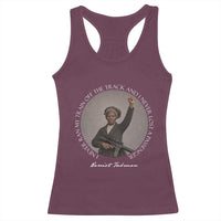 Harriet Tubman Quote Racerback Tank Top I Never Ran My Train Off The Track
