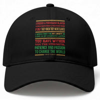 Harriet Tubman Powerful Quote Baseball Cap Female Empowerment History Gift