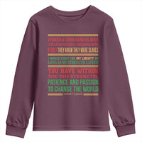 Harriet Tubman Powerful Quote Youth Sweatshirt Female Empowerment History Gift - Wonder Print Shop