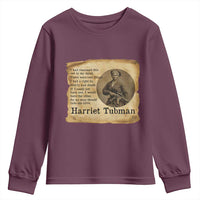 Harriet Tubman Quote Youth Sweatshirt Liberty Or Death Empowerment Gift - Wonder Print Shop