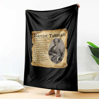 Vintage Harriet Tubman Poster Throw Blanket Female Empowerment History Gift - Wonder Print Shop