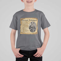 Vintage Harriet Tubman Poster T Shirt For Kid Female Empowerment History Gift - Wonder Print Shop