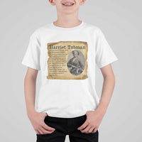 Vintage Harriet Tubman Poster T Shirt For Kid Female Empowerment History Gift - Wonder Print Shop