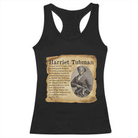 Vintage Harriet Tubman Poster Racerback Tank Top Female Empowerment History Gift - Wonder Print Shop