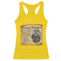 Vintage Harriet Tubman Poster Racerback Tank Top Female Empowerment History Gift - Wonder Print Shop