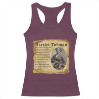 Vintage Harriet Tubman Poster Racerback Tank Top Female Empowerment History Gift - Wonder Print Shop