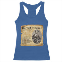 Vintage Harriet Tubman Poster Racerback Tank Top Female Empowerment History Gift - Wonder Print Shop