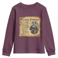 Vintage Harriet Tubman Poster Youth Sweatshirt Female Empowerment History Gift - Wonder Print Shop