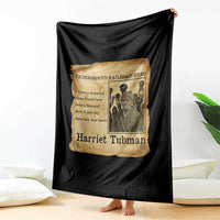 Harriet Tubman Quote Throw Blanket I Freed A Thousand People Vintage Poster - Wonder Print Shop