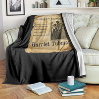 Harriet Tubman Quote Throw Blanket I Freed A Thousand People Vintage Poster - Wonder Print Shop