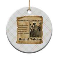Harriet Tubman Quote Ceramic Ornament I Freed A Thousand People Vintage Poster - Wonder Print Shop