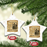 Harriet Tubman Quote Ceramic Ornament I Freed A Thousand People Vintage Poster - Wonder Print Shop