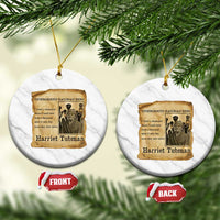 Harriet Tubman Quote Ceramic Ornament I Freed A Thousand People Vintage Poster - Wonder Print Shop