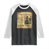 Harriet Tubman Quote Raglan Shirt I Freed A Thousand People Vintage Poster - Wonder Print Shop