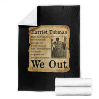 Vintage Harriet Tubman We Out Throw Blanket Black American Hero History Gift - Wonder Print Shop