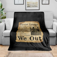 Vintage Harriet Tubman We Out Throw Blanket Black American Hero History Gift - Wonder Print Shop
