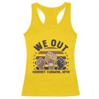 Harriet Tubman We Out 1849 Racerback Tank Top Vintage Sunset Black American Hero