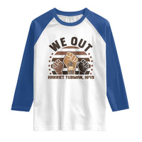 Harriet Tubman We Out 1849 Raglan Shirt Vintage Sunset Black American Hero