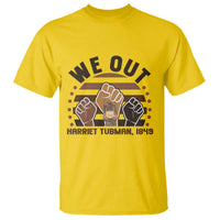 Harriet Tubman We Out 1849 T Shirt Vintage Sunset Black American Hero