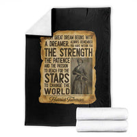 Harriet Tubman Quote Throw Blanket Strength Patience Passion To Change The World