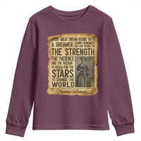 Harriet Tubman Quote Youth Sweatshirt Strength Patience Passion To Change The World