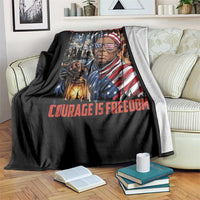 Harriet Tubman Courage Is Freedom Throw Blanket Black History Gift - Wonder Print Shop