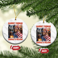 Harriet Tubman Courage Is Freedom Ceramic Ornament Black History Gift - Wonder Print Shop