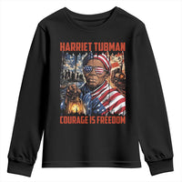 Harriet Tubman Courage Is Freedom Youth Sweatshirt Black History Gift - Wonder Print Shop