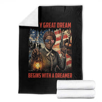 Harriet Tubman Quote Throw Blanket Every Great Dream Begins With A Dreamer - Wonder Print Shop