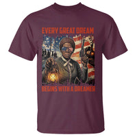 Harriet Tubman Quote T Shirt Every Great Dream Begins With A Dreamer - Wonder Print Shop