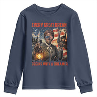 Harriet Tubman Quote Youth Sweatshirt Every Great Dream Begins With A Dreamer - Wonder Print Shop