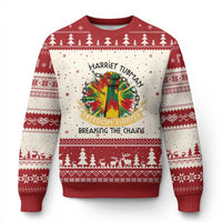 Harriet Tubman Ugly Christmas Sweater Underground Railroad Hero Breaking Chains