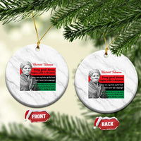 Harriet Tubman Quote Ceramic Ornament Pan African Flag Black History