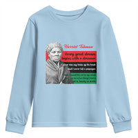 Harriet Tubman Quote Youth Sweatshirt Pan African Flag Black History