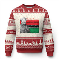 Harriet Tubman Legacy Ugly Christmas Sweater Pan African Flag Freedom Fighter Quote