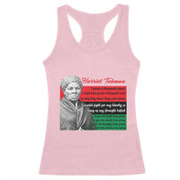 Harriet Tubman Legacy Racerback Tank Top Pan African Flag Freedom Fighter Quote