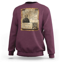 Harriet Tubman Newspaper Sweatshirt Slavery Freedom Fighter Historical
