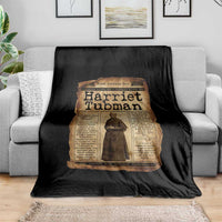 Harriet Tubman Newspaper Throw Blanket Strong Black Woman Leader Gift
