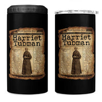 Harriet Tubman Newspaper 4 in 1 Can Cooler Tumbler Strong Black Woman Leader Gift