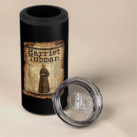 Harriet Tubman Newspaper 4 in 1 Can Cooler Tumbler Strong Black Woman Leader Gift