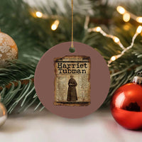 Harriet Tubman Newspaper Ceramic Ornament Strong Black Woman Leader Gift
