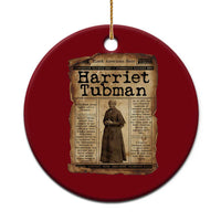 Harriet Tubman Newspaper Ceramic Ornament Strong Black Woman Leader Gift