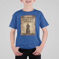 Harriet Tubman Newspaper T Shirt For Kid Strong Black Woman Leader Gift