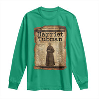 Harriet Tubman Newspaper Long Sleeve Shirt Strong Black Woman Leader Gift