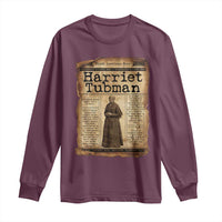Harriet Tubman Newspaper Long Sleeve Shirt Strong Black Woman Leader Gift