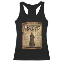 Harriet Tubman Newspaper Racerback Tank Top Strong Black Woman Leader Gift