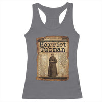 Harriet Tubman Newspaper Racerback Tank Top Strong Black Woman Leader Gift