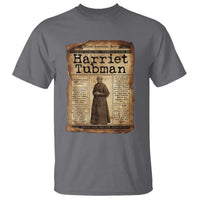 Harriet Tubman Newspaper T Shirt Strong Black Woman Leader Gift