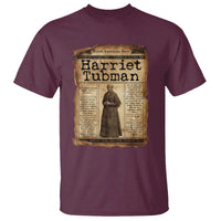 Harriet Tubman Newspaper T Shirt Strong Black Woman Leader Gift