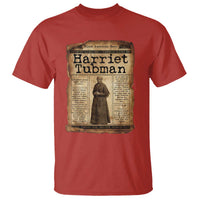 Harriet Tubman Newspaper T Shirt Strong Black Woman Leader Gift